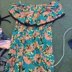 Strapless summer dress